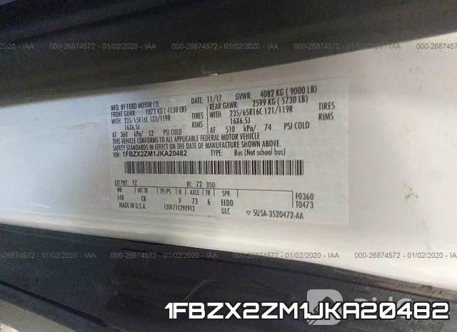 1FBZX2ZM1JKA20482 фото 9