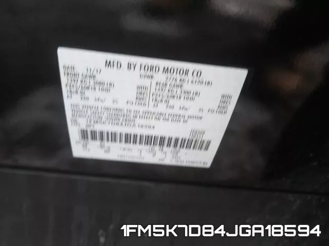 1FM5K7D84JGA18594 фото 2