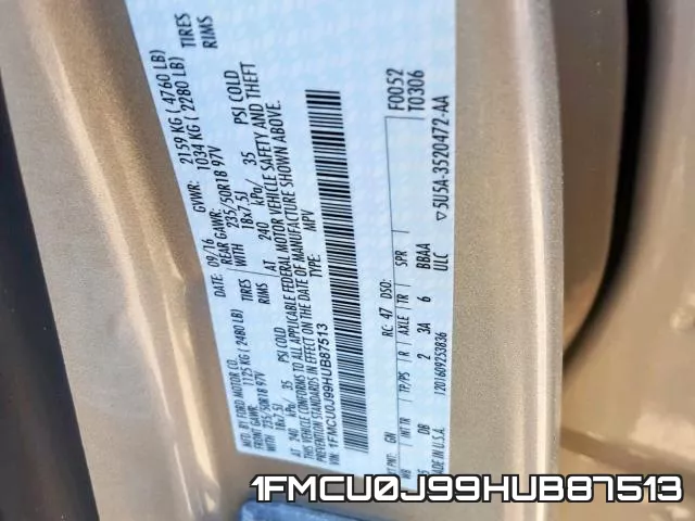 1FMCU0J99HUB87513 фото 2
