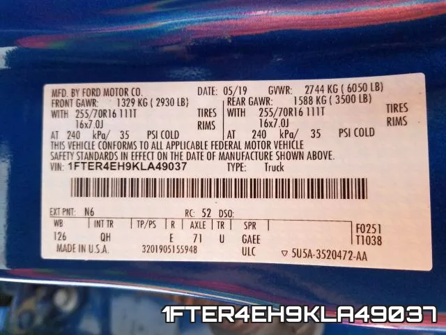 1FTER4EH9KLA49037 фото 2