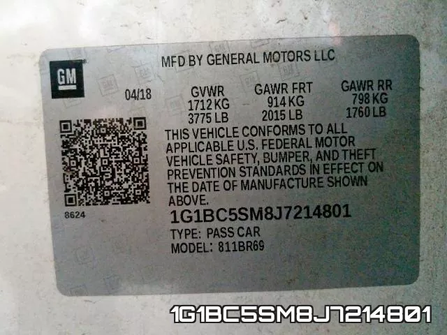 1G1BC5SM8J7214801 фото 2