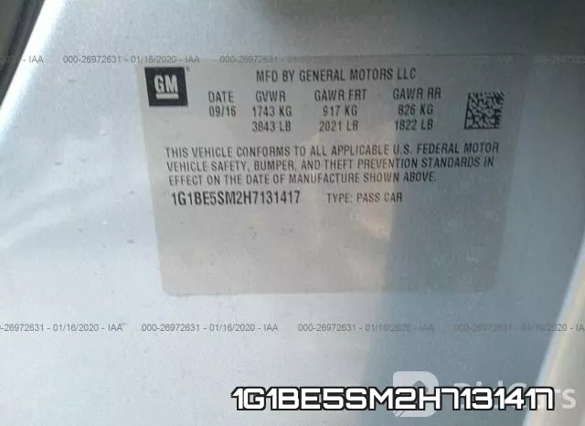 1G1BE5SM2H7131417 фото 9