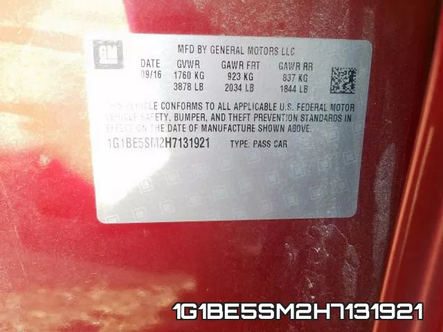 1G1BE5SM2H7131921 фото 2