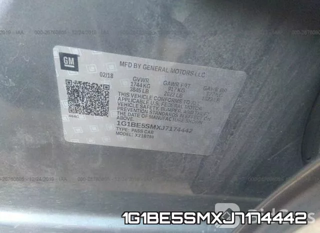 1G1BE5SMXJ7174442 фото 7