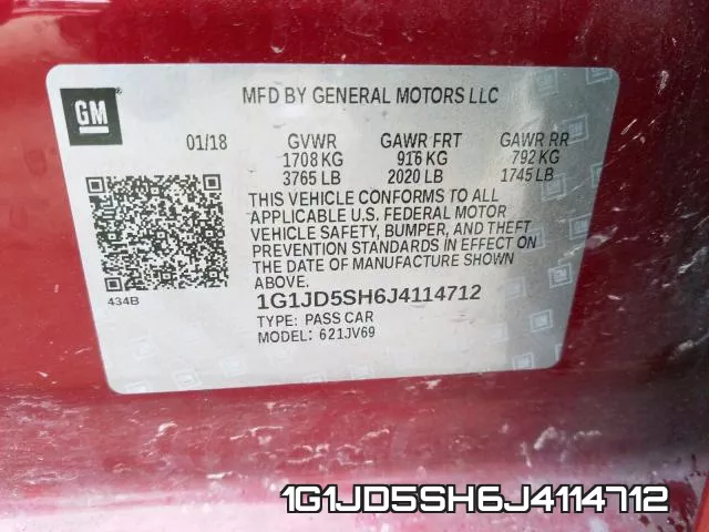 1G1JD5SH6J4114712 фото 2