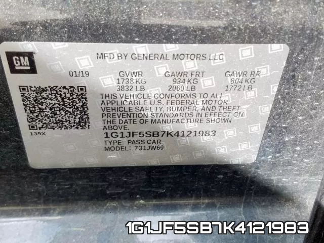 1G1JF5SB7K4121983 фото 2