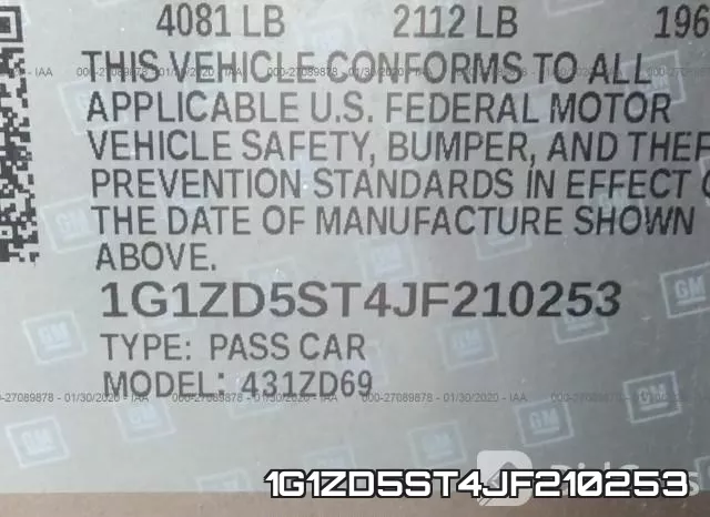 1G1ZD5ST4JF210253 фото 7