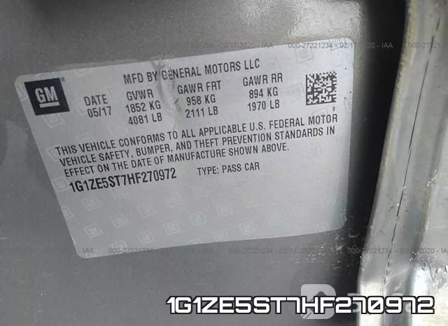 1G1ZE5ST7HF270972 фото 7