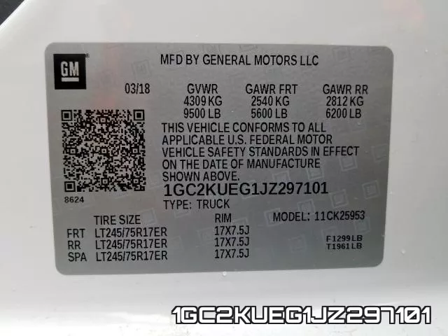 1GC2KUEG1JZ297101 фото 2