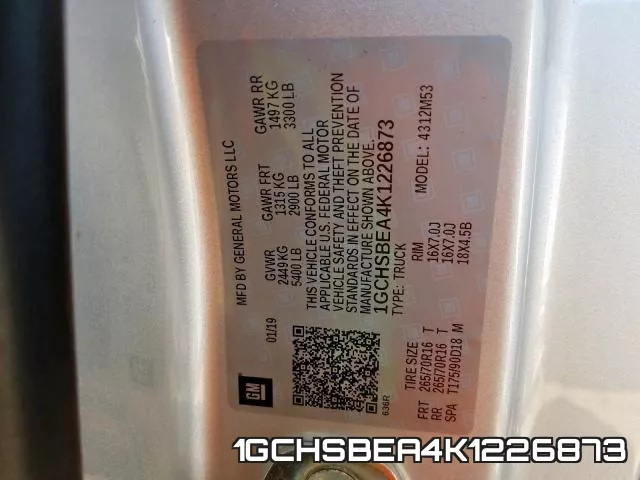 1GCHSBEA4K1226873 фото 2