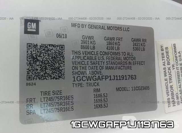 1GCWGAFP1J1191763 фото 8