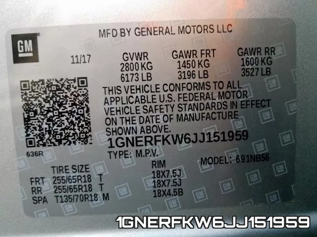 1GNERFKW6JJ151959 фото 2