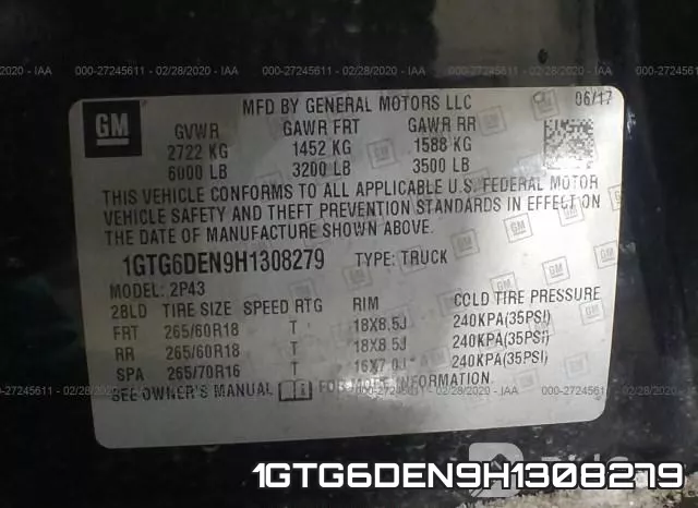 1GTG6DEN9H1308279 фото 9