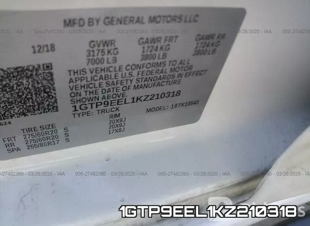 1GTP9EEL1KZ210318 фото 7