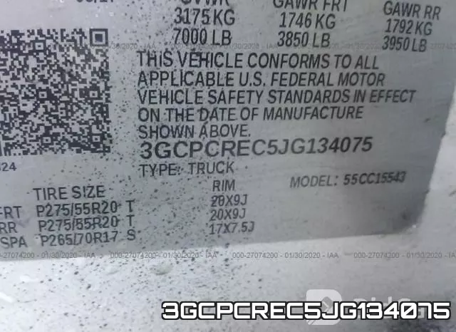 3GCPCREC5JG134075 фото 2