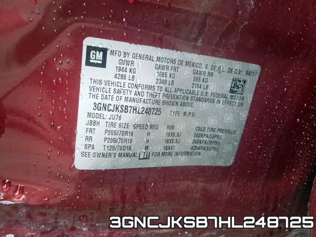3GNCJKSB7HL248725 фото 2