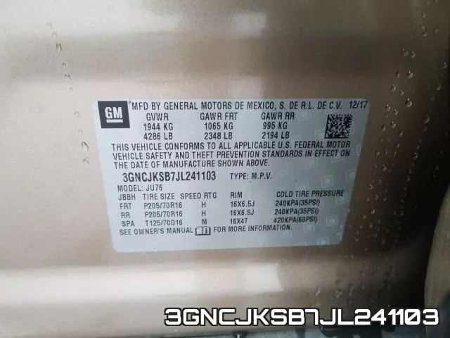 3GNCJKSB7JL241103 фото 2