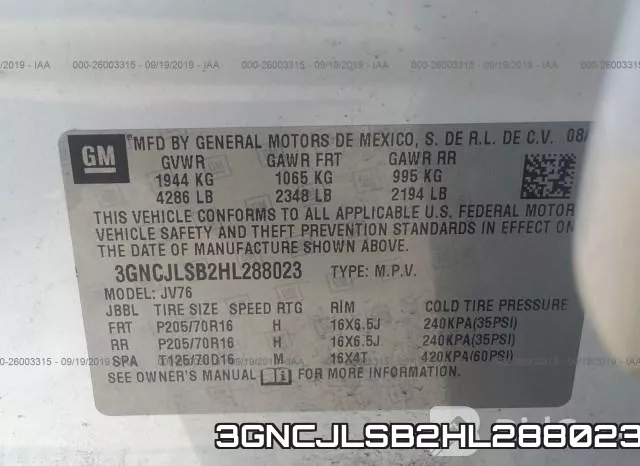 3GNCJLSB2HL288023 фото 7