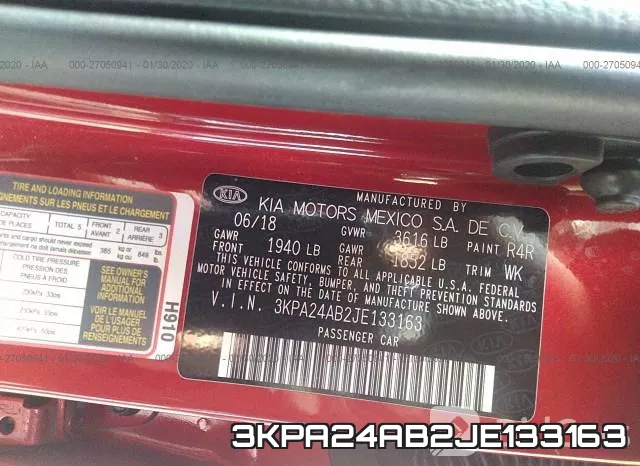 3KPA24AB2JE133163 фото 6