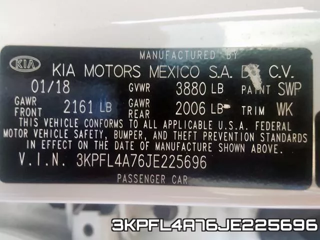 3KPFL4A76JE225696 фото 2