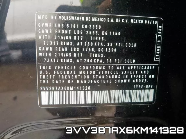 3VV3B7AX6KM141328 фото 2