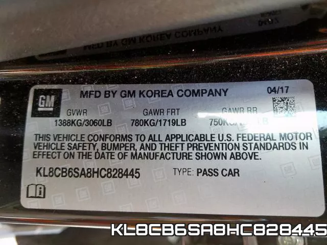 KL8CB6SA8HC828445 фото 2