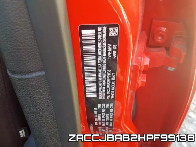 ZACCJBAB2HPF99138 фото 2