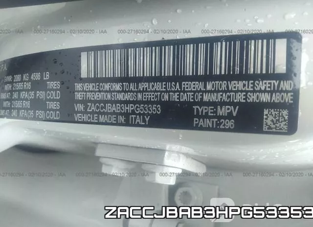 ZACCJBAB3HPG53353 фото 6