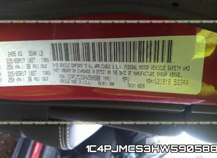 1C4PJMCS3HW590588 фото 10