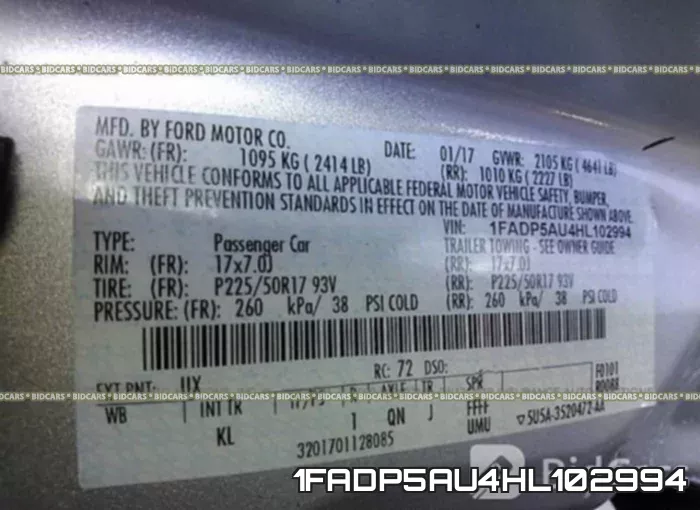 1FADP5AU4HL102994 фото 10