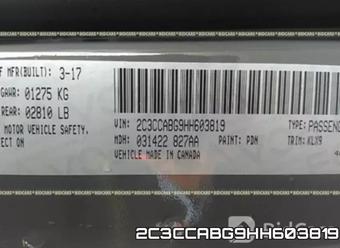 2C3CCABG9HH603819 фото 10