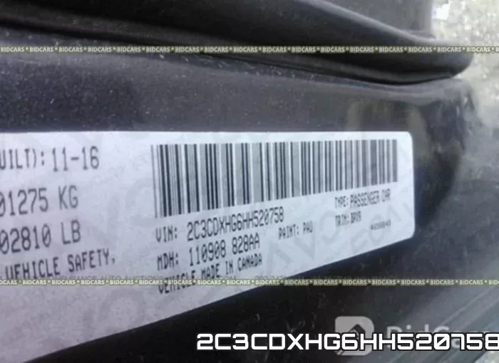 2C3CDXHG6HH520758 фото 9