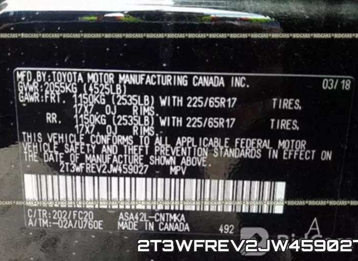 2T3WFREV2JW459027 фото 10