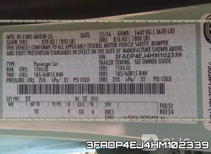 3FADP4EJ4HM102339 фото 10