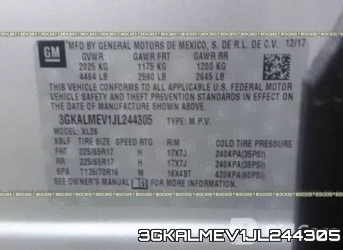 3GKALMEV1JL244305 фото 10