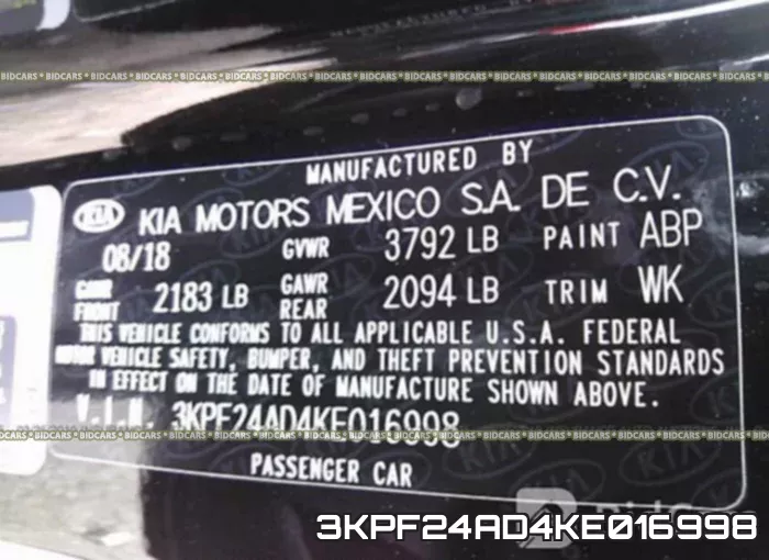 3KPF24AD4KE016998 фото 10