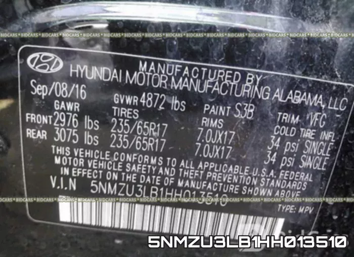 5NMZU3LB1HH013510 фото 10