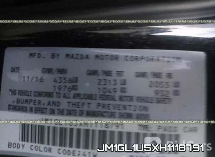 JM1GL1U5XH1118791 фото 10