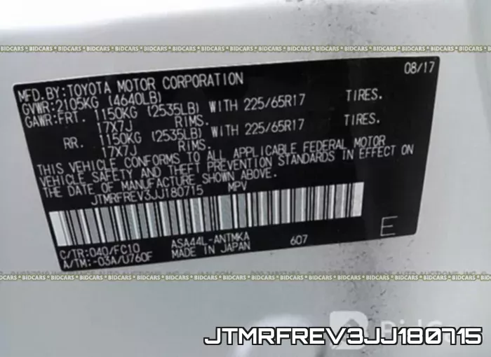 JTMRFREV3JJ180715 фото 10