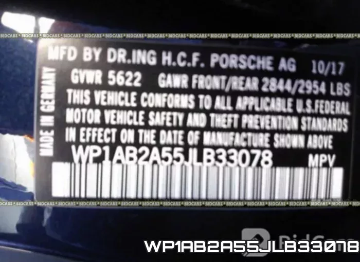 WP1AB2A55JLB33078 фото 10