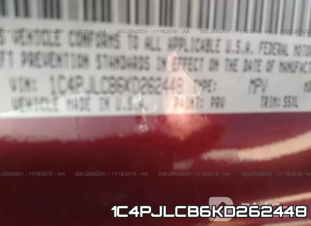 1C4PJLCB6KD262448 фото 8