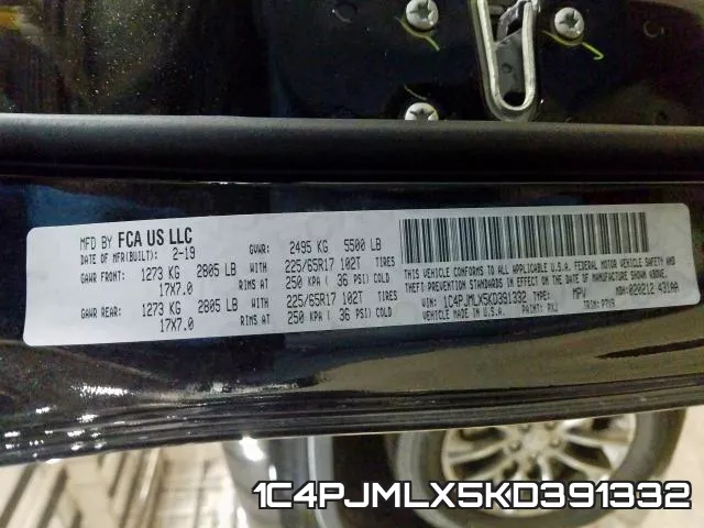 1C4PJMLX5KD391332 фото 2