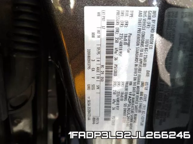 1FADP3L92JL266246 фото 2