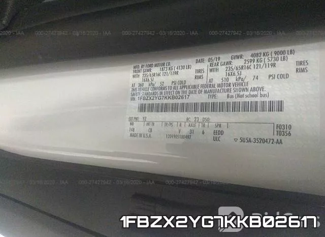 1FBZX2YG7KKB02617 фото 8