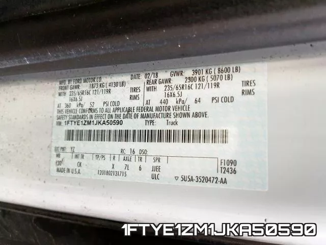 1FTYE1ZM1JKA50590 фото 2