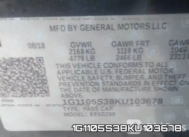 1G1105S38KU103678 фото 5