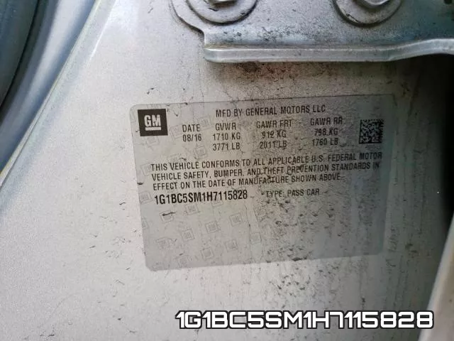1G1BC5SM1H7115828 фото 2