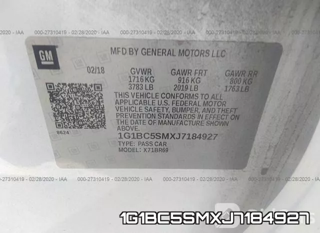1G1BC5SMXJ7184927 фото 8