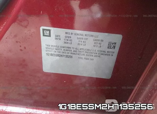1G1BE5SM2H7135256 фото 9