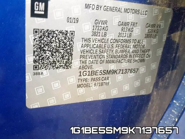1G1BE5SM9K7137657 фото 2